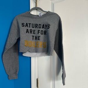 Cropped Purdue Sweatshirt